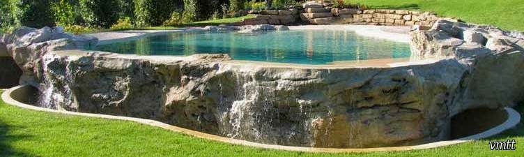 фонтан, водопад, озеро, скала, грот, бетон, искуственній водоём